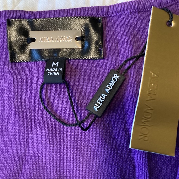 Alexia Admor Akari Tie Front Knit Midi Dress, size M - Picture 12 of 12